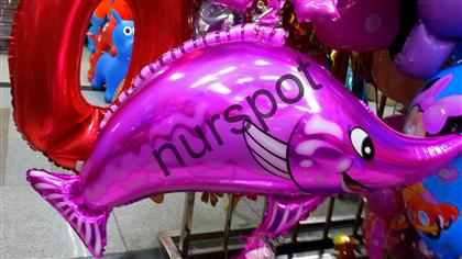 Toptan folyo balon yunus 35 inç 