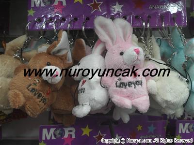 i love you peluş tavşan anahtarlık