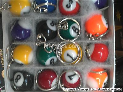 bilardo toplu anahtarlık küçük boy 16lı paket