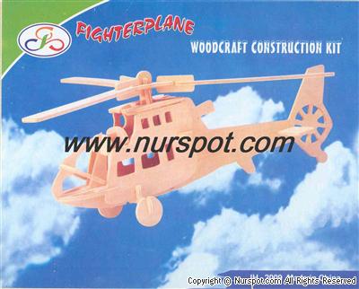ahşap eğitici yapboz helikopter