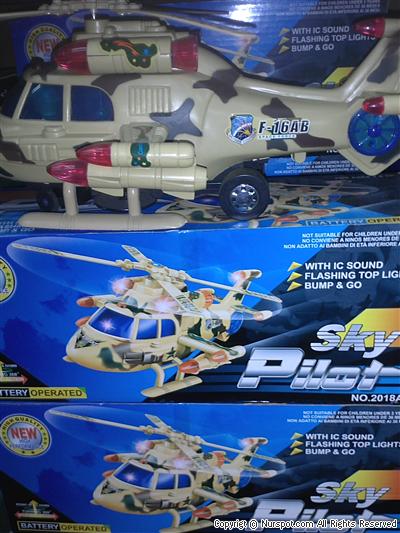 oyuncak pilli sesli helikopter