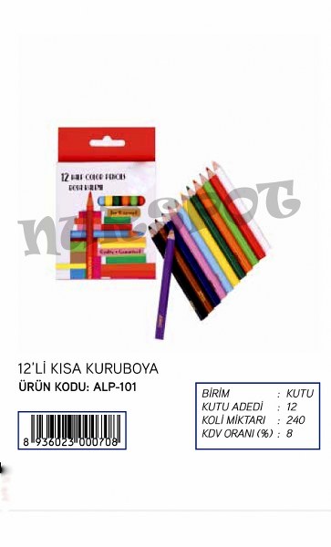 toptan kuru boya 12 li kısa