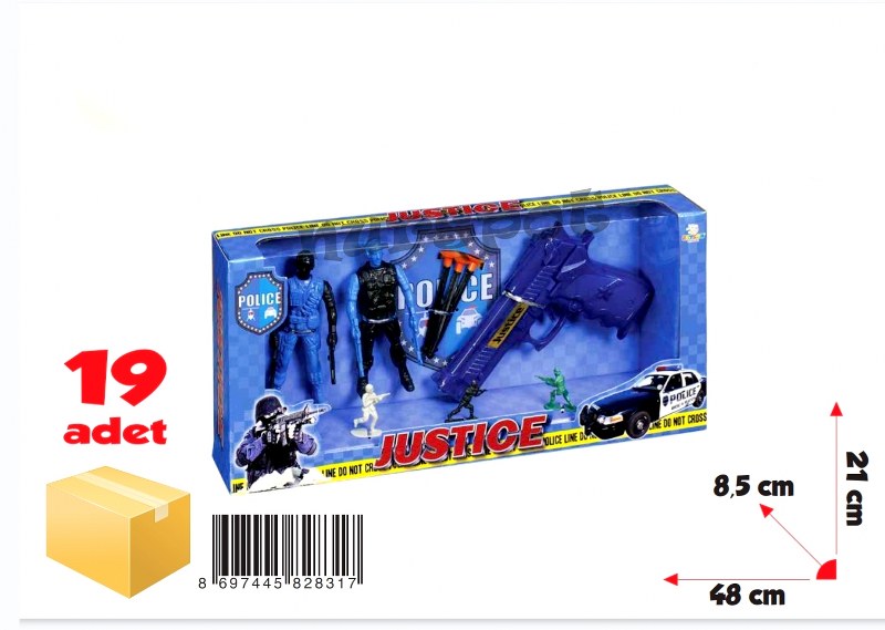toptan oyuncak polis seti kutulu büyük boy   831