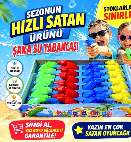 toptan oyuncak su tabancası sıkmalı model   2963