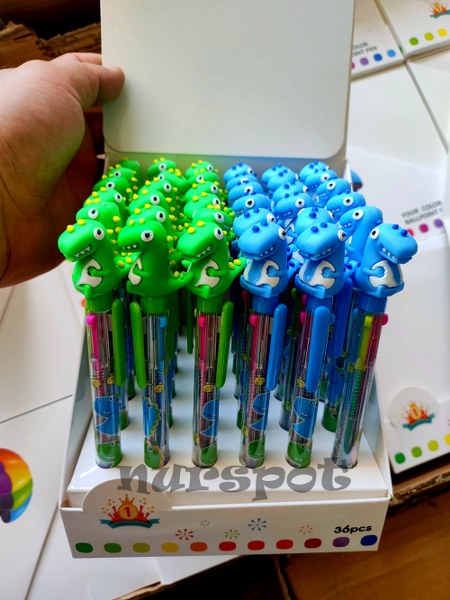 toptan kalem tükenmez maskot dinazor model 4 renkli  4036