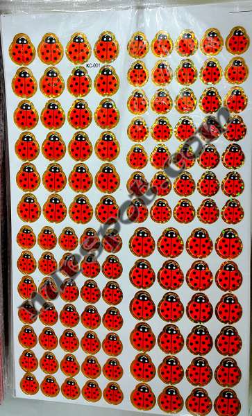 toptan sticker ugur böceği 5 li paket