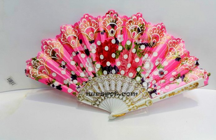 toptan yelpaze pembe baskılı