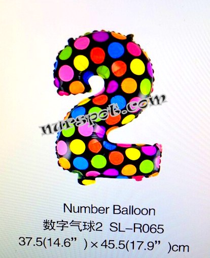 toptan folyo balon rakam renkli 