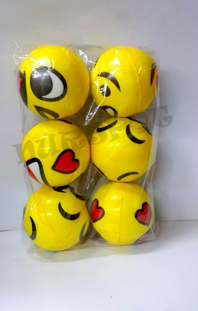 toptan stres sünger top emoji büyük 6 lı