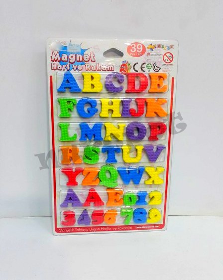 toptan mıknatıslı harf orta boy 39 lu paket
