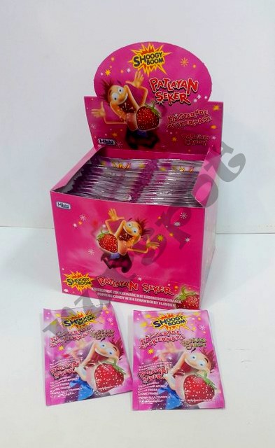 toptan patlayan şeker çilek aromalı 40 lı