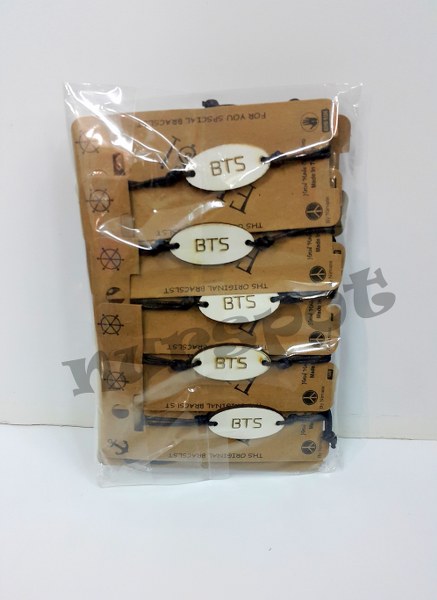 toptan bts bileklik ahşap model