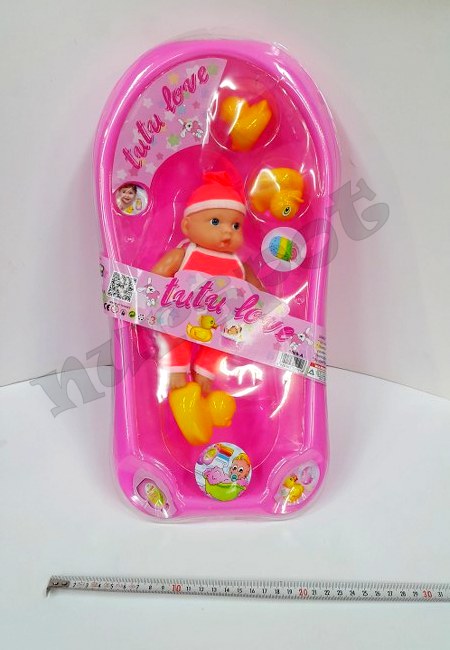 toptan oyuncak küvetli bebek bornozlu büyük boy 9009
