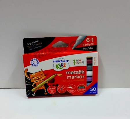 toptan keçeli kalem metalik jumbo 7 li temizlenebilir
