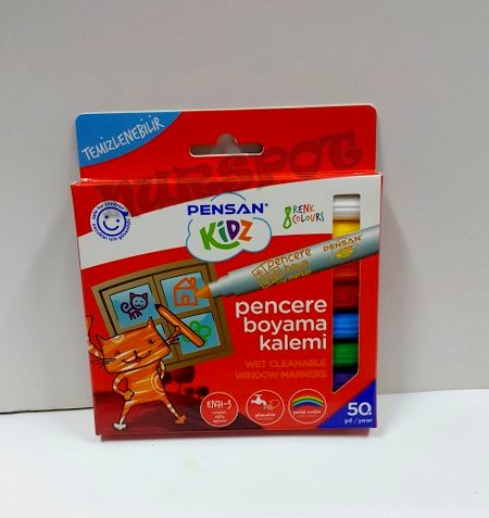 toptan cam pencere boyama kalemi jumbo 8 li 