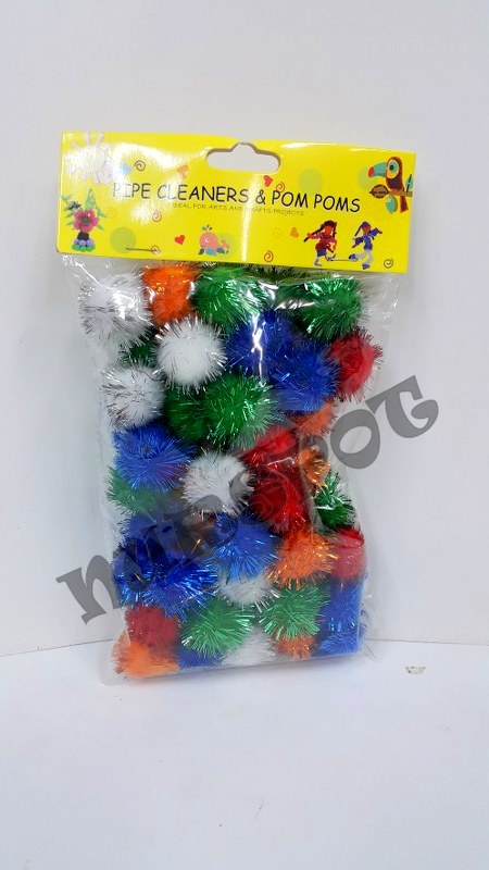 toptan iş eğitimi ponpon 30 mm metalik 50 li