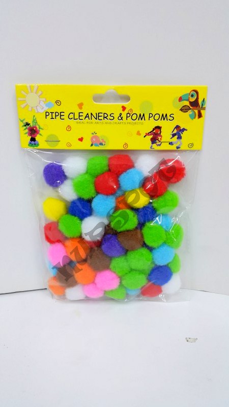toptan iş eğitim ponpon 20 mm karma renk 70 li