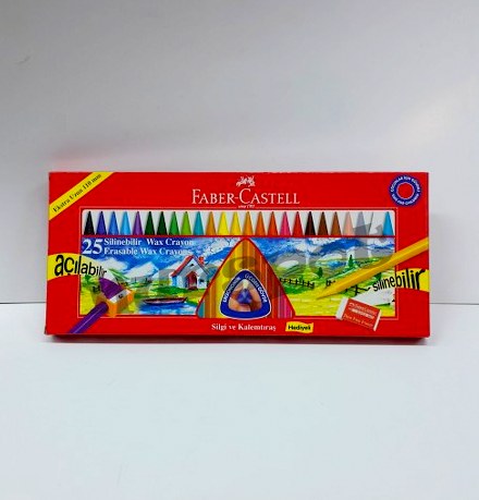 toptan faber silinebilir mum boya25 li