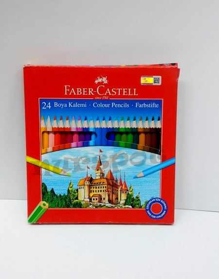 toptan faber kuru boya 24 lü uzun