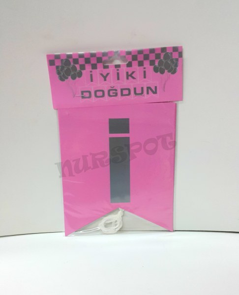 toptan süs uzayan yazı pembe iyi ki doğdun