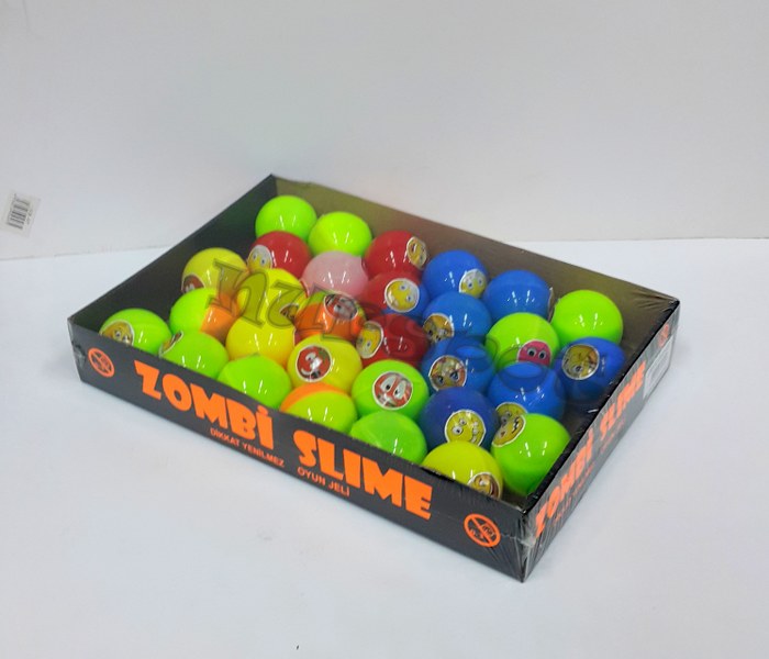 toptan zombi slime yuvarlak top 30 lu