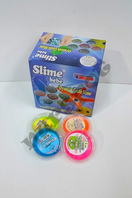 toptan oyuncak slime hareketli gözlü 24 lü