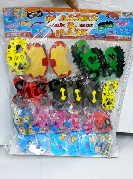 toptan oyuncak maske 24 lü