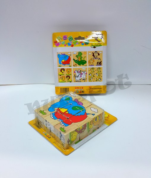 toptan ahşap küp her paket 6 farklı resim
