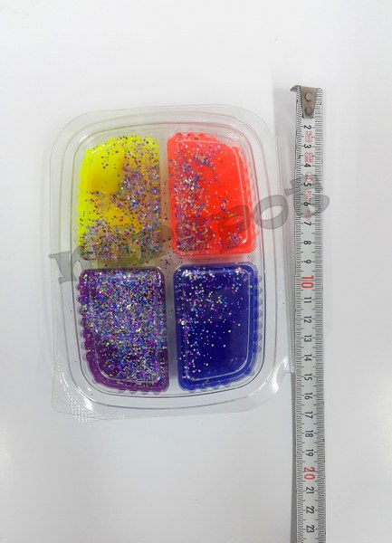 toptan slime jel simli 4 lü renk paketi 12 li