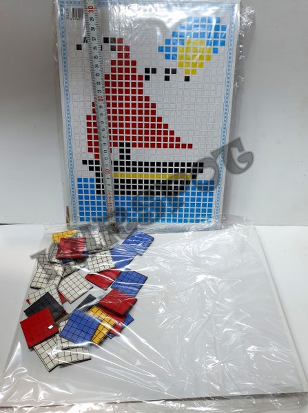toptan eğitici ahşap mozaik yerleştirme a4 boyutlu    1054