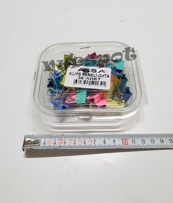 toptan klips kıskaç orta boy 36 lı paket
