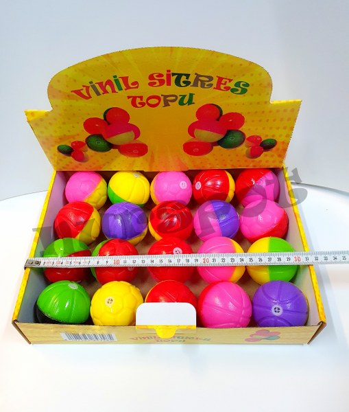 toptan oyuncak vinil stres topu 20 li     3585