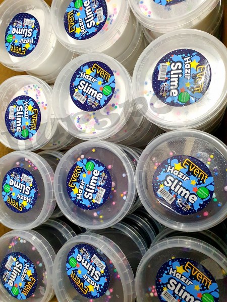toptan slime köpüklü siyah ve beyaz renk