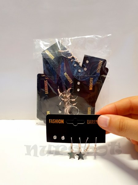 toptan küpe 3 lü takım yıldız model