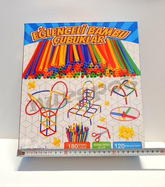 toptan eğitici renkli çubuklar 20 cm boy 300 lü    0663