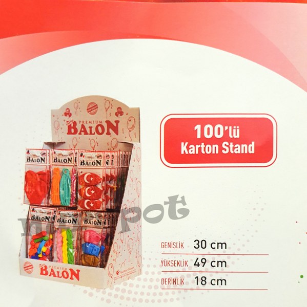 toptan balon standlı 100 lü kaliteli  ful karma