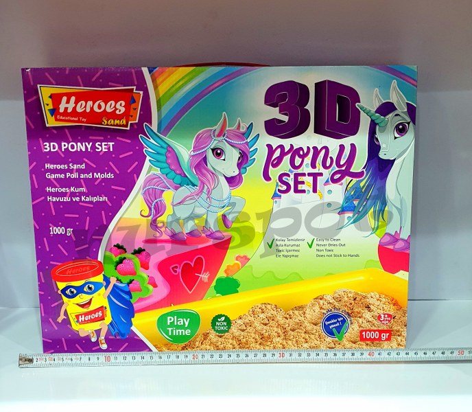 toptan kinetik kum pony seti kalıpları havuzu 1000 gr kumu  036