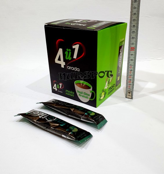 toptan aromalı kahve yeşil elma aroma 4 ü 1 arada 24 lü paket 9053