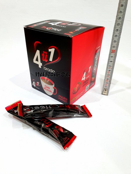 toptan kahve çilek aromalı 4 ü 1 arada 24 lü paket 9299