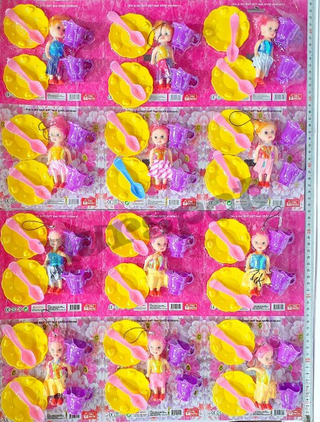 toptan oyuncak bebek seti  12 li set 6009