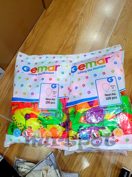 toptan karma baskılı model fosforlu renkli balon 100 lü paket