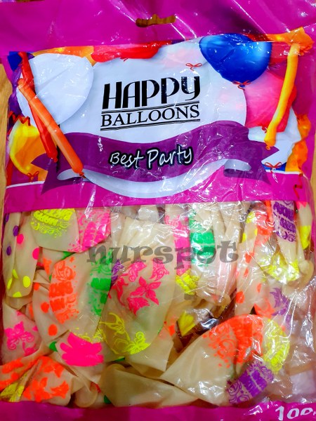 toptan balon şeffaf model fosforlu baskılı   9681
