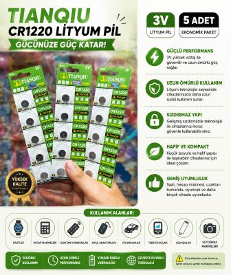 toptan pil 1220 ışıklı klavye pili