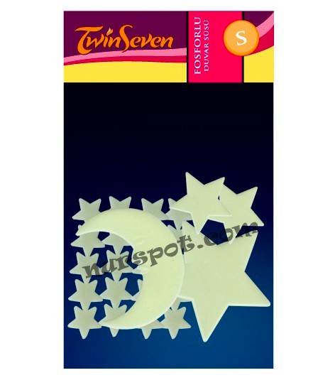 toptan duvar sticker fosforlu yildiz modeli