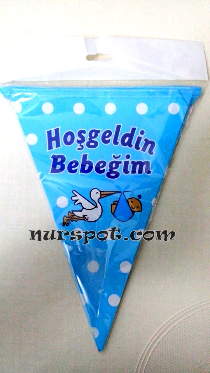toptan doğum günü flaması erkek model