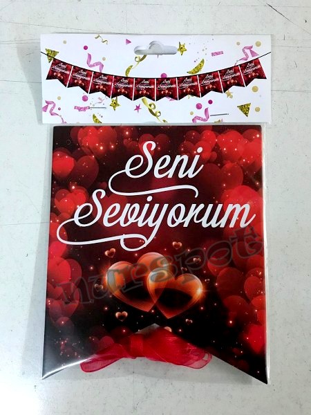 toptan süs akordiyon yazı seni seviyorum