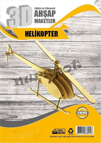 toptan ahşap eğitici maket helikopter model  9246