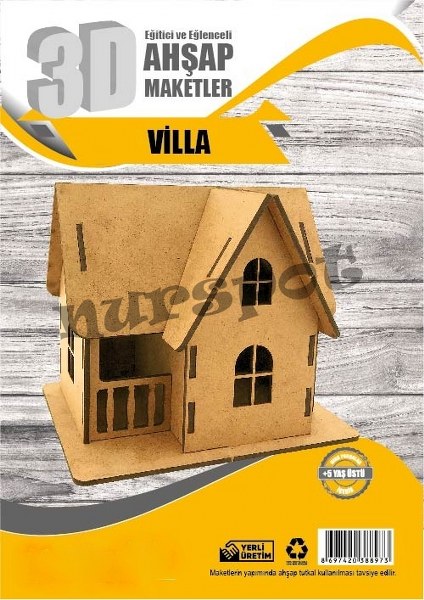 toptan ahşap maket villa model   8973