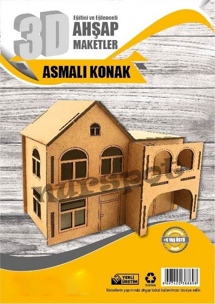 toptan ahşap eğitici konak maketi   8898