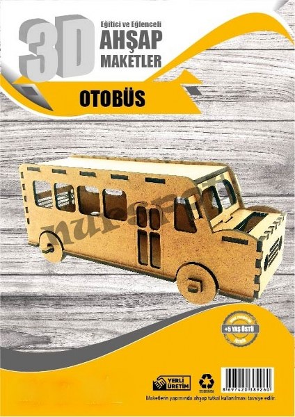 toptan ahşap maket otobüs modeli   9260